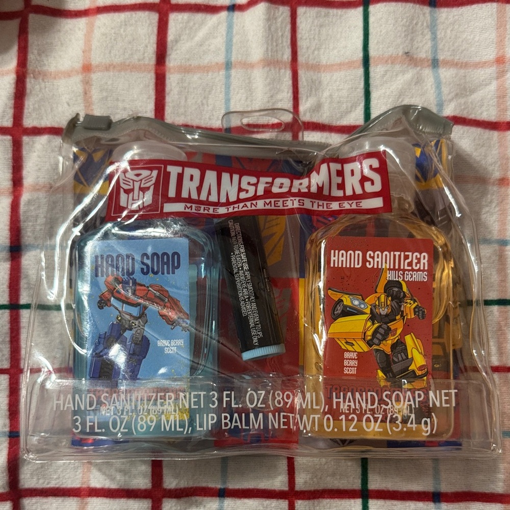 Transformers Hand Sanitizer,‎ Soap and Lip Balm Set